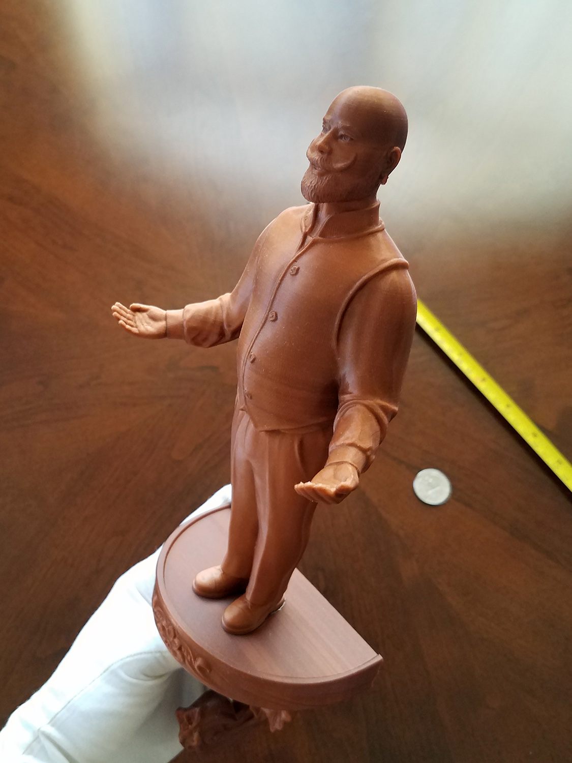 3D Printed Wall Statuette Fancy Houseman. 3D Printing on demand.
